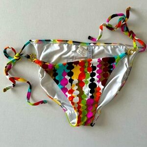 Trina Turk 6 Bikini Bottoms Bright Colorful Swim Tie Side Low Rise Resort Beach
